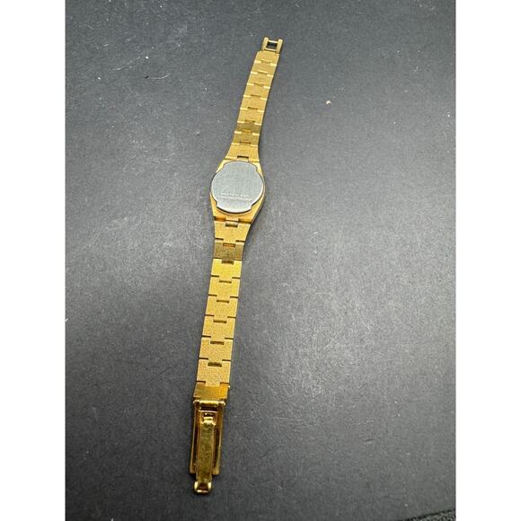 Vintage La Marque Manual Mechanical Oval Gold Tone Solid Link Watch 17 Jewels - Picture 6 of 13